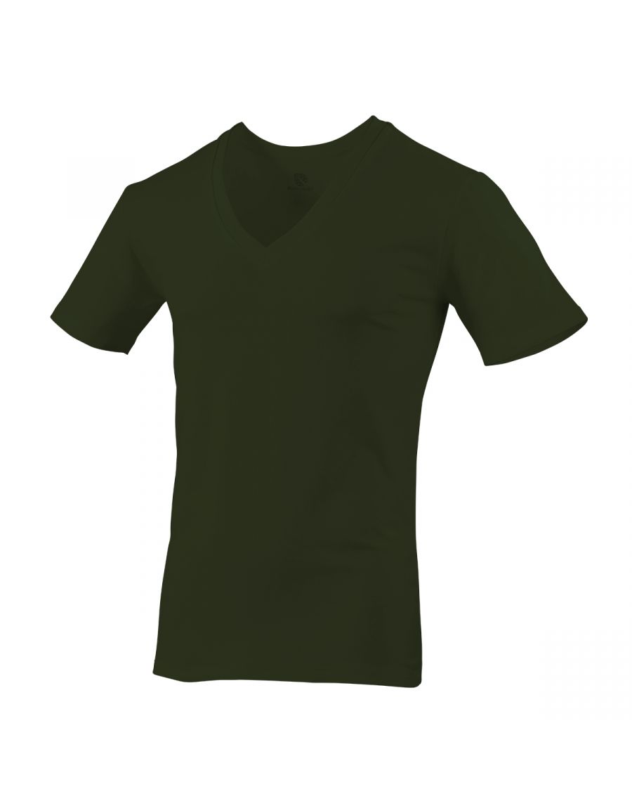 Playera cuello V manga corta varios colores caballero Ramoncito
