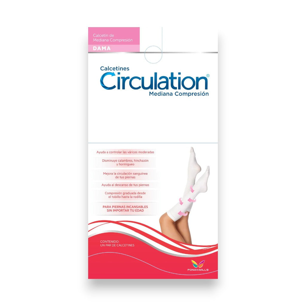 Calcetín de mediana compresión unitalla dama Circulation