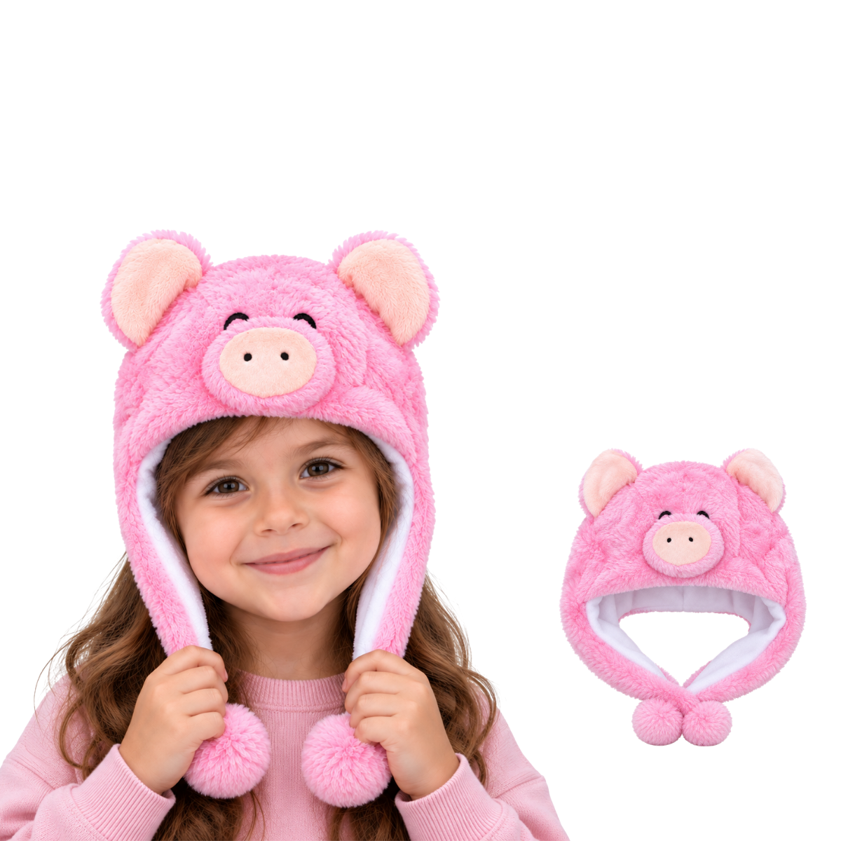Gorro de animalito afelpado surtido infantil Valiz paquete de 6