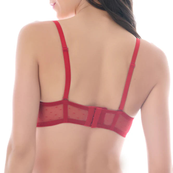 Coordinado strapless con encaje rojo dama #24422-74422 Carnival