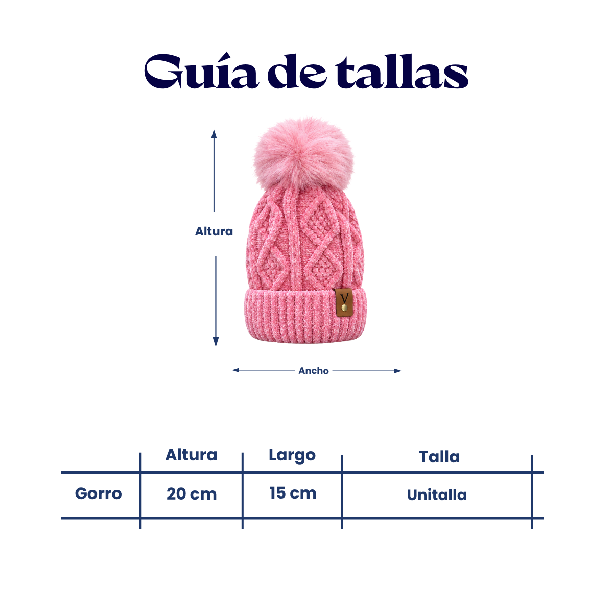 Gorro diseño trenzado surtido niña Valiz paquete de 6