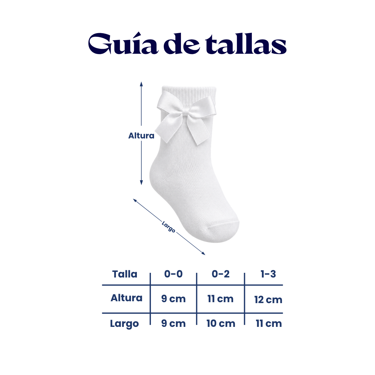 Tobillera blanca moño unisex Leydi paquete de 12