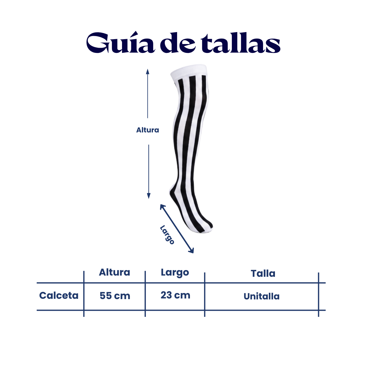 Calceta medieta halloween beetlejuice unitalla Camila