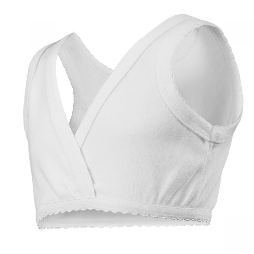 Corpiño liso de algodón blanco niña Garibay