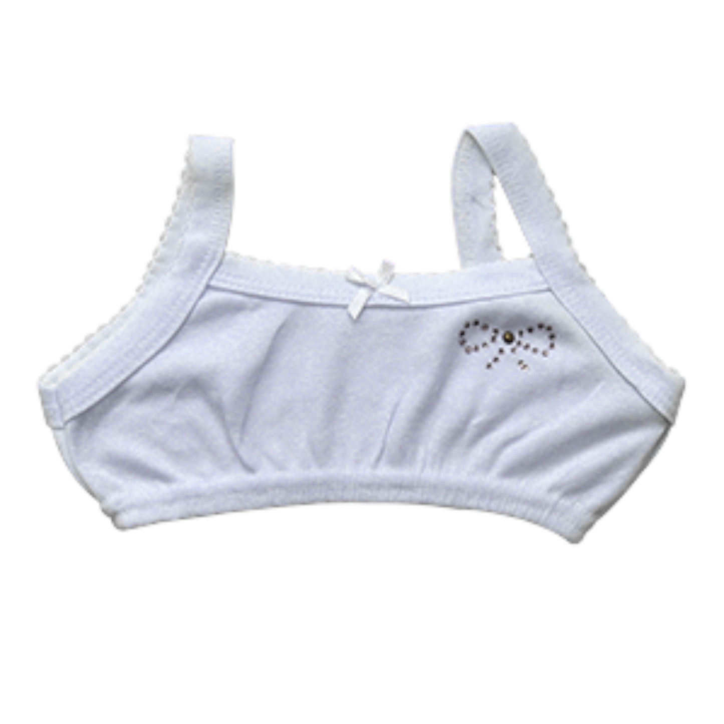 Corpiño inter blanco moño con brillos niña AYA paquete de 6