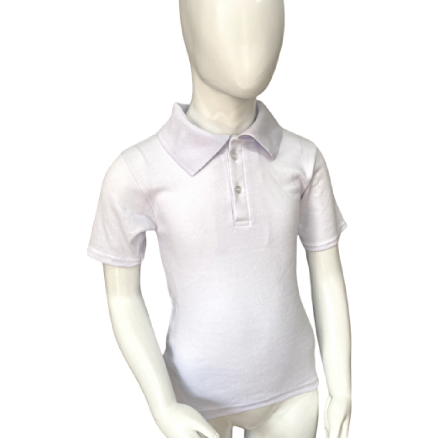 Playera polo escolar inter blanca unisex infantil AYA