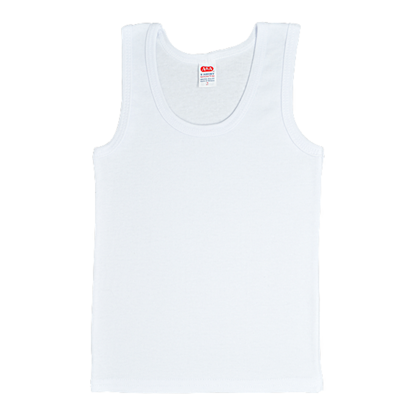 Camiseta inter blanca infantil unisex AYA paquete de 6