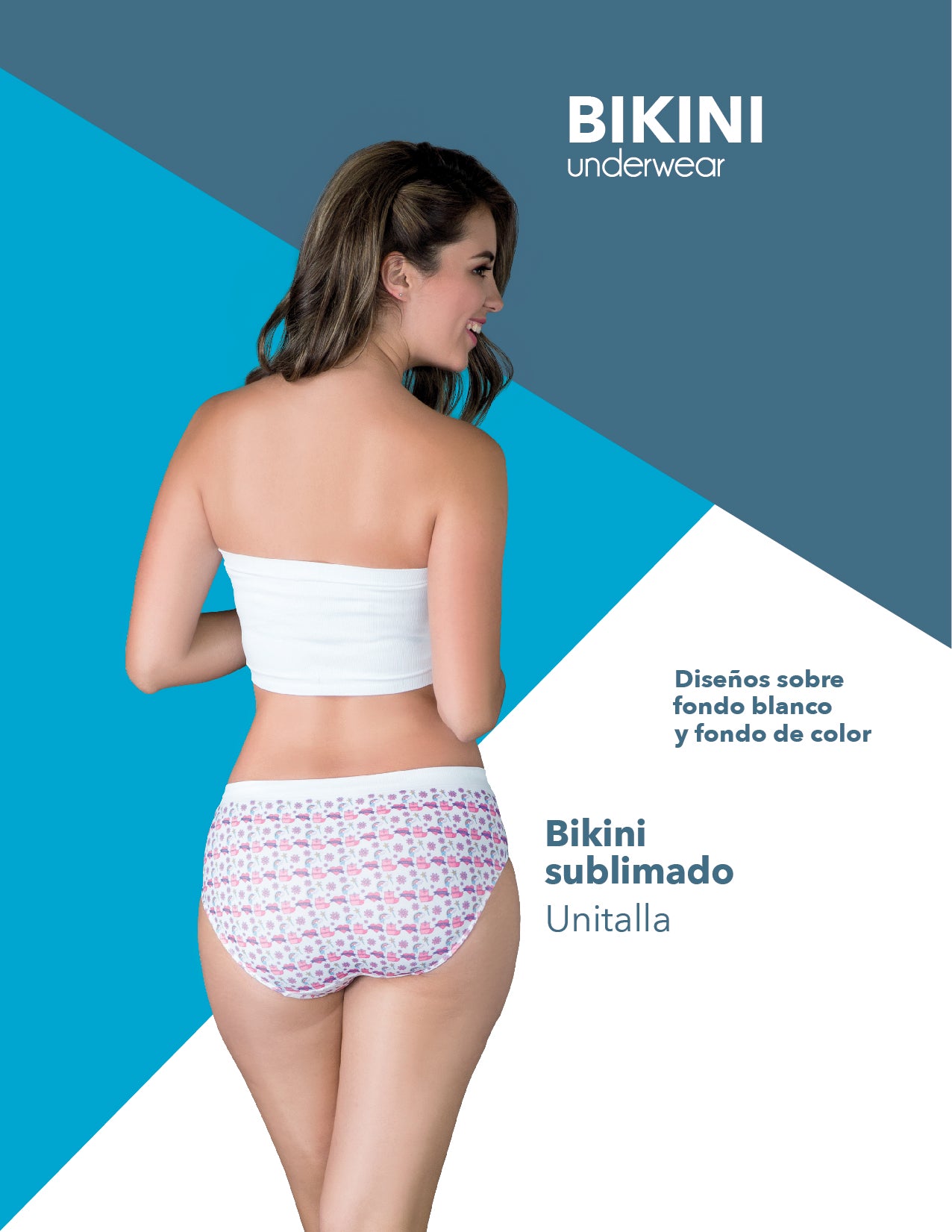 Bikini de microfibra estampado unitalla dama Catherine