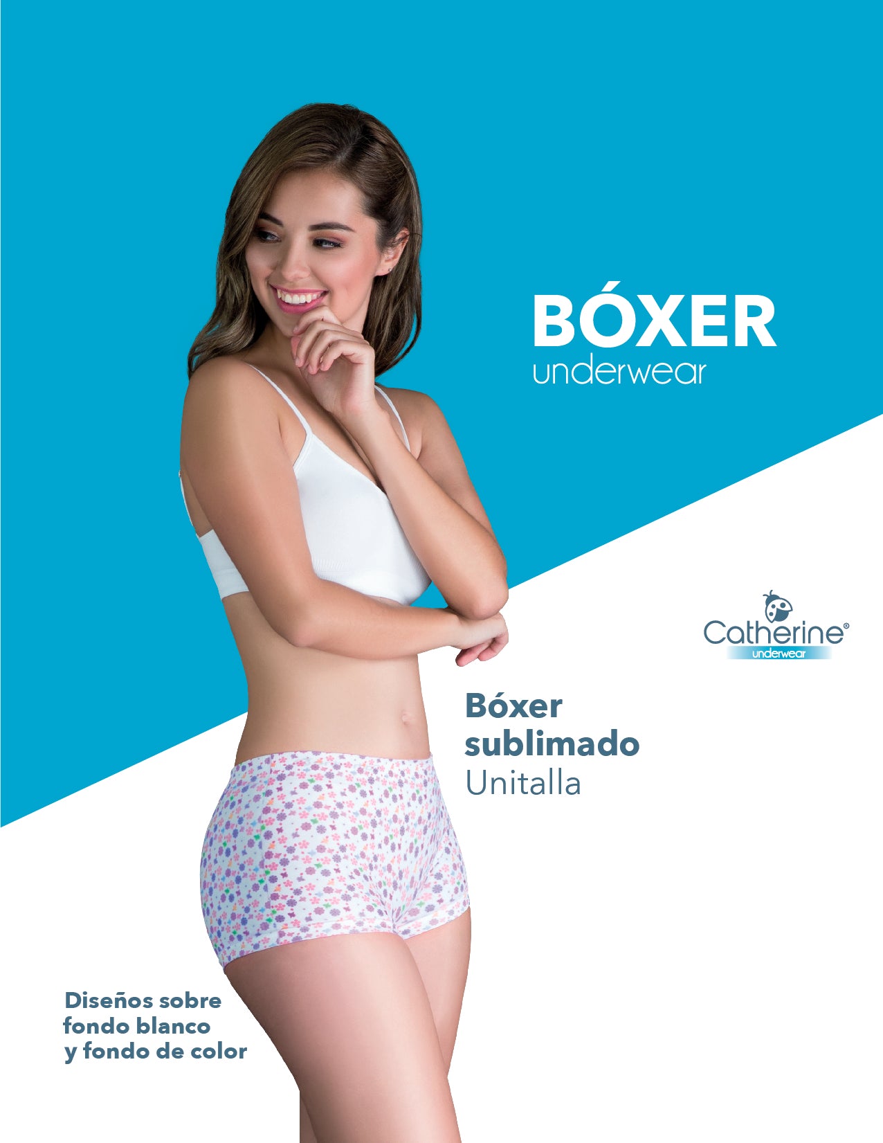 Bóxer de microfibra estampado unitalla dama Catherine