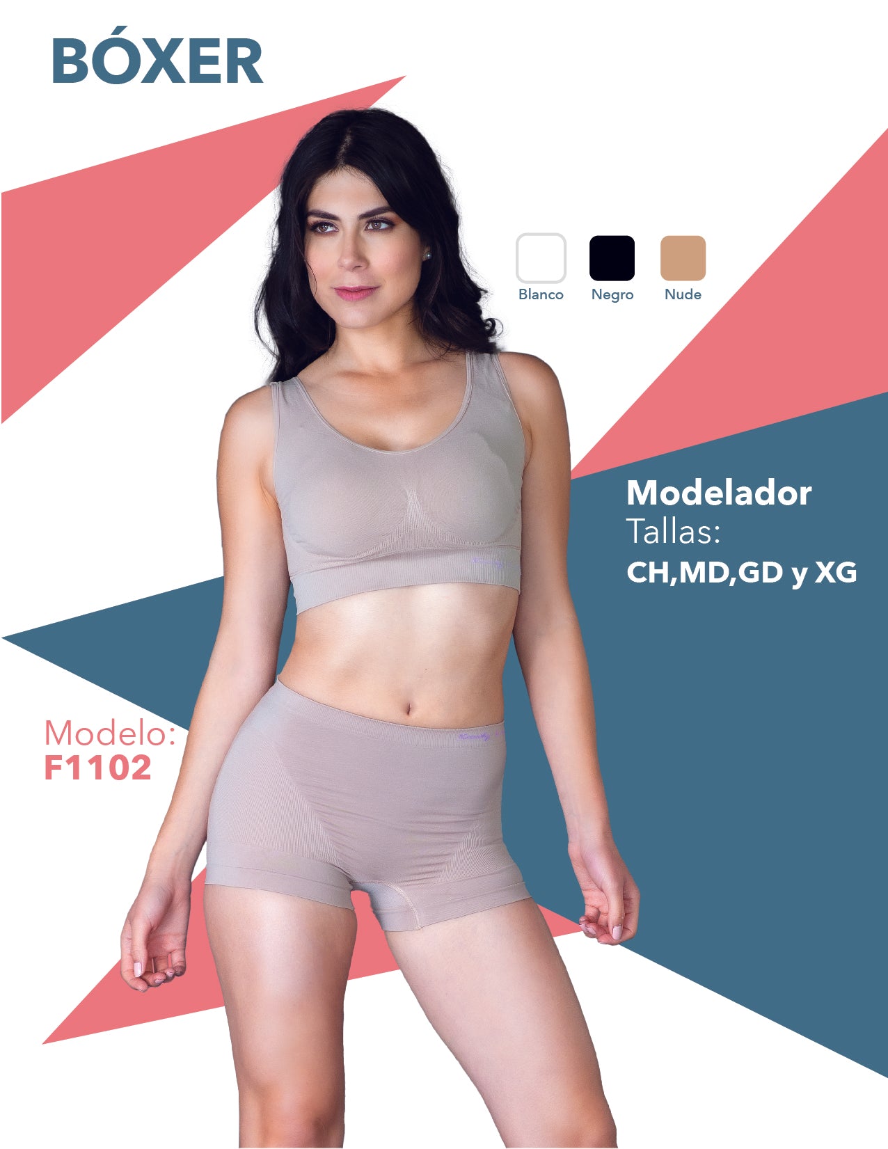 Bóxer modelador de microfibra dama #1102 Body Lady