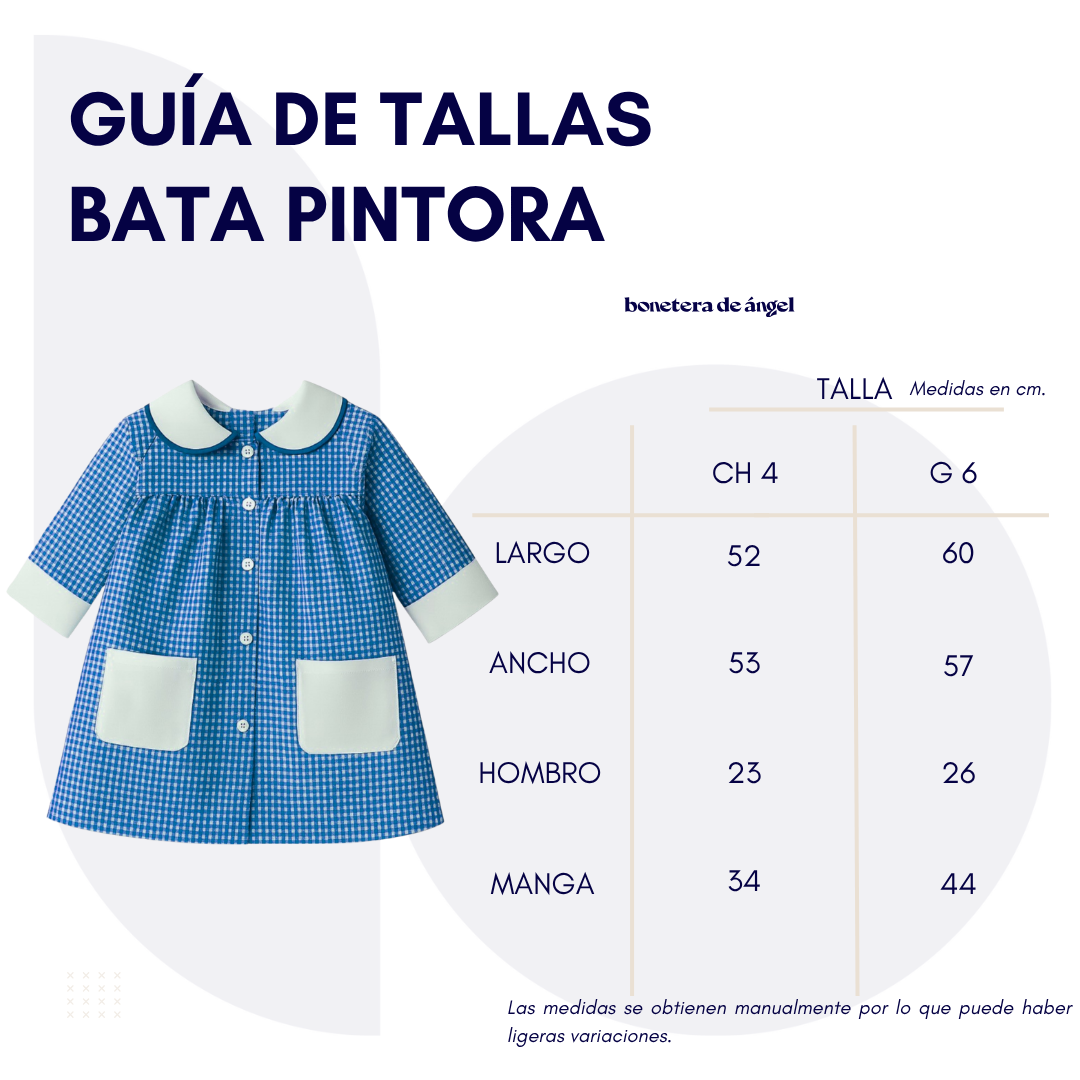 Bata pintora escolar infantil unisex