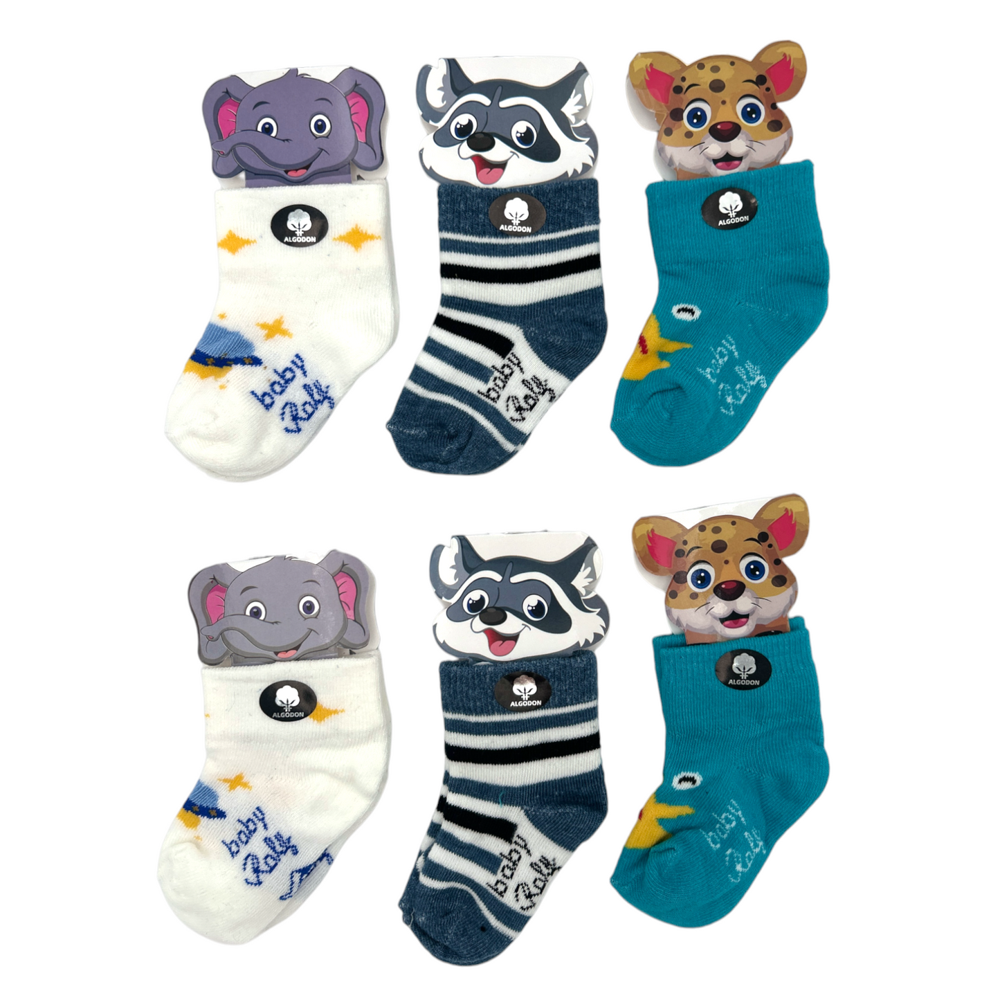 Tobillera animalitos bebé paquete de 6