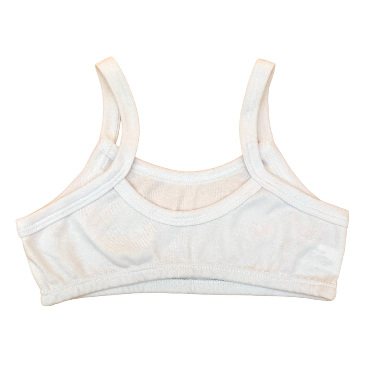 Corpiño blanco liso con detalle de moño con brillos #7018 cylyo niña