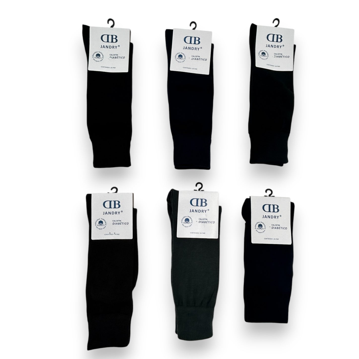 Calcetines lisos diabético Jandry paquete de 6