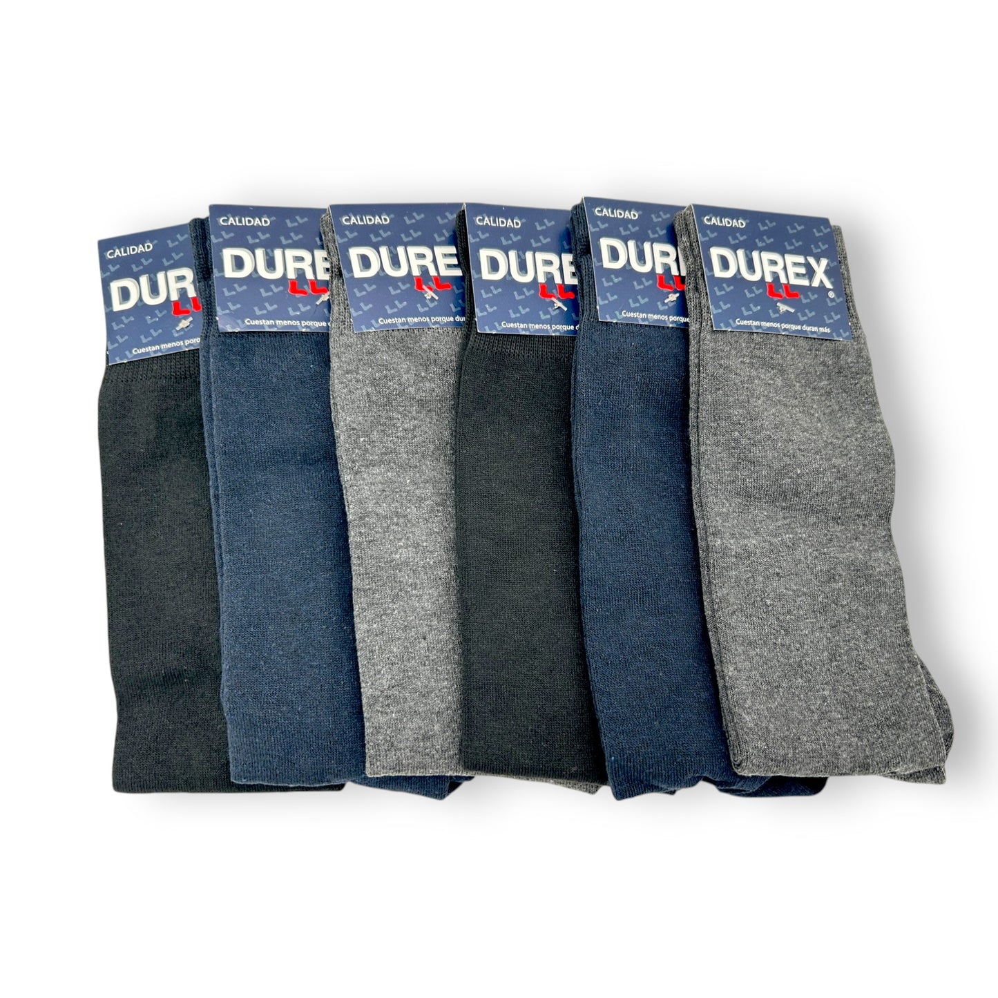 Calcetines de algodón unitalla caballero #6506 Durex paquete de 6