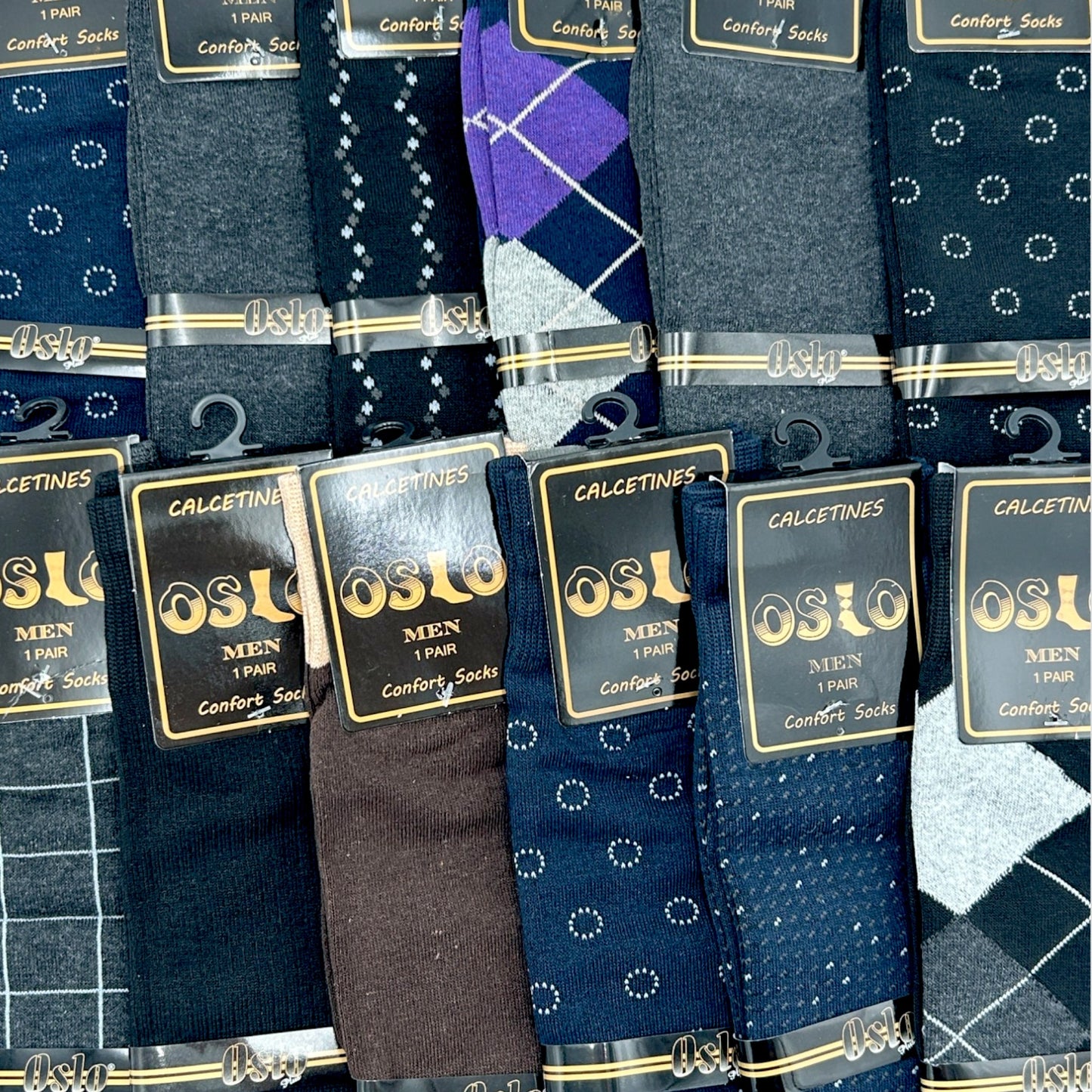 Calcetines de algodón confort unitalla caballero Oslo paquete de 12