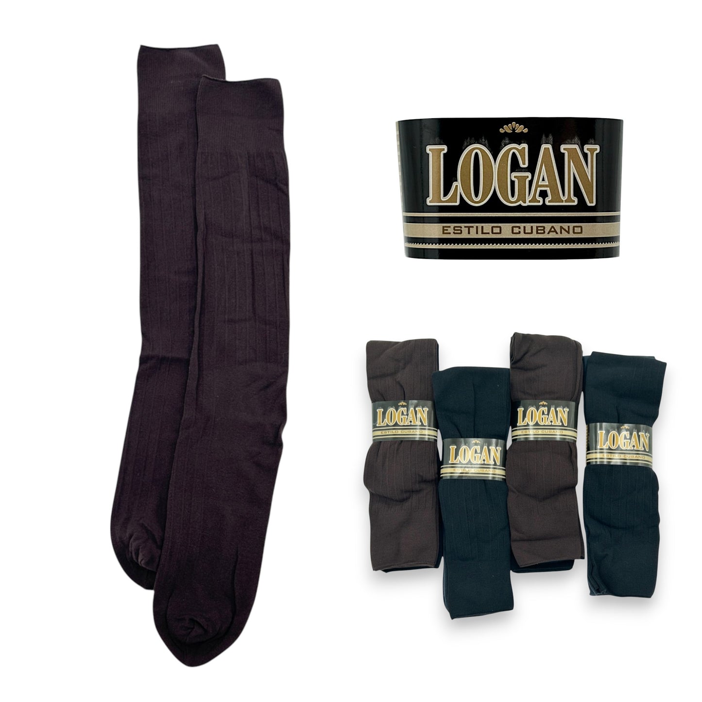 Calcetines tipo cubano unitalla caballero Logan paquete de 12