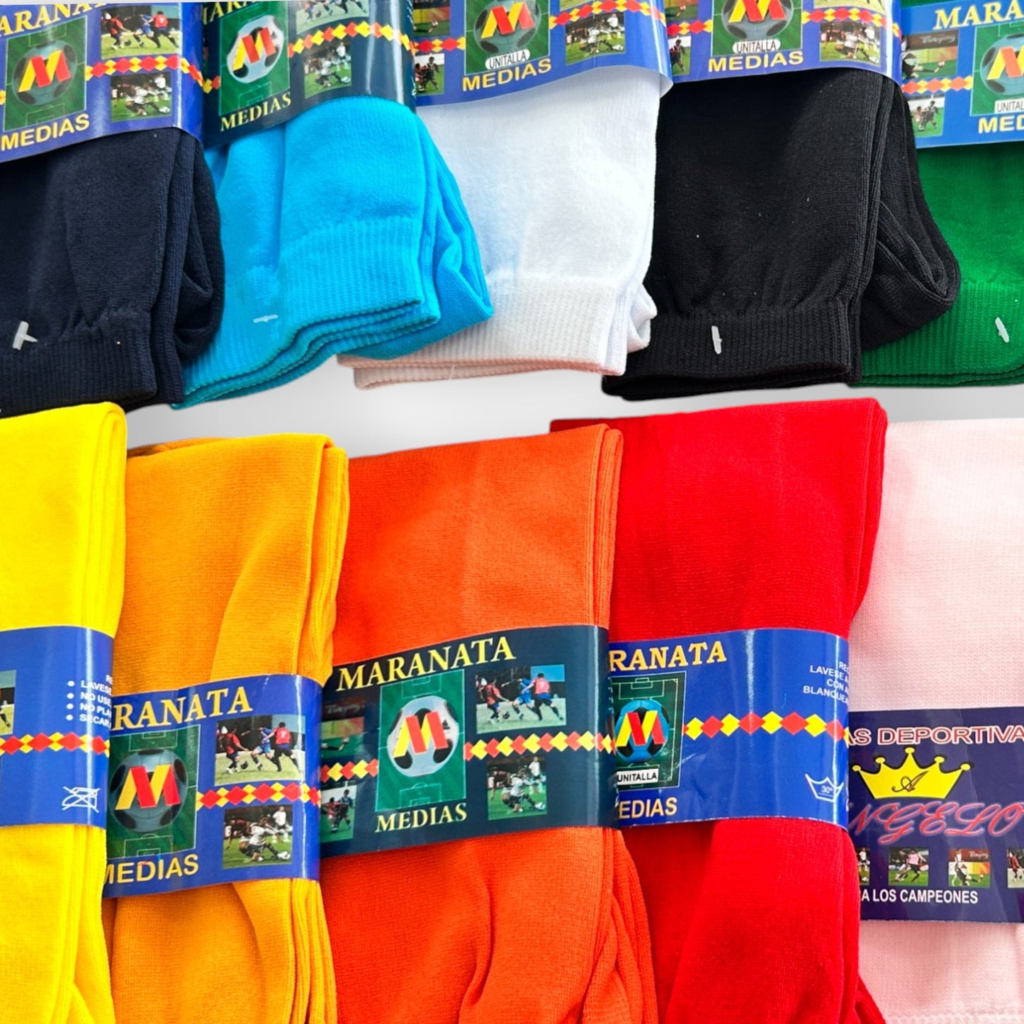 Calceta para deportes futbol varios colores y tallas Maranata infantil