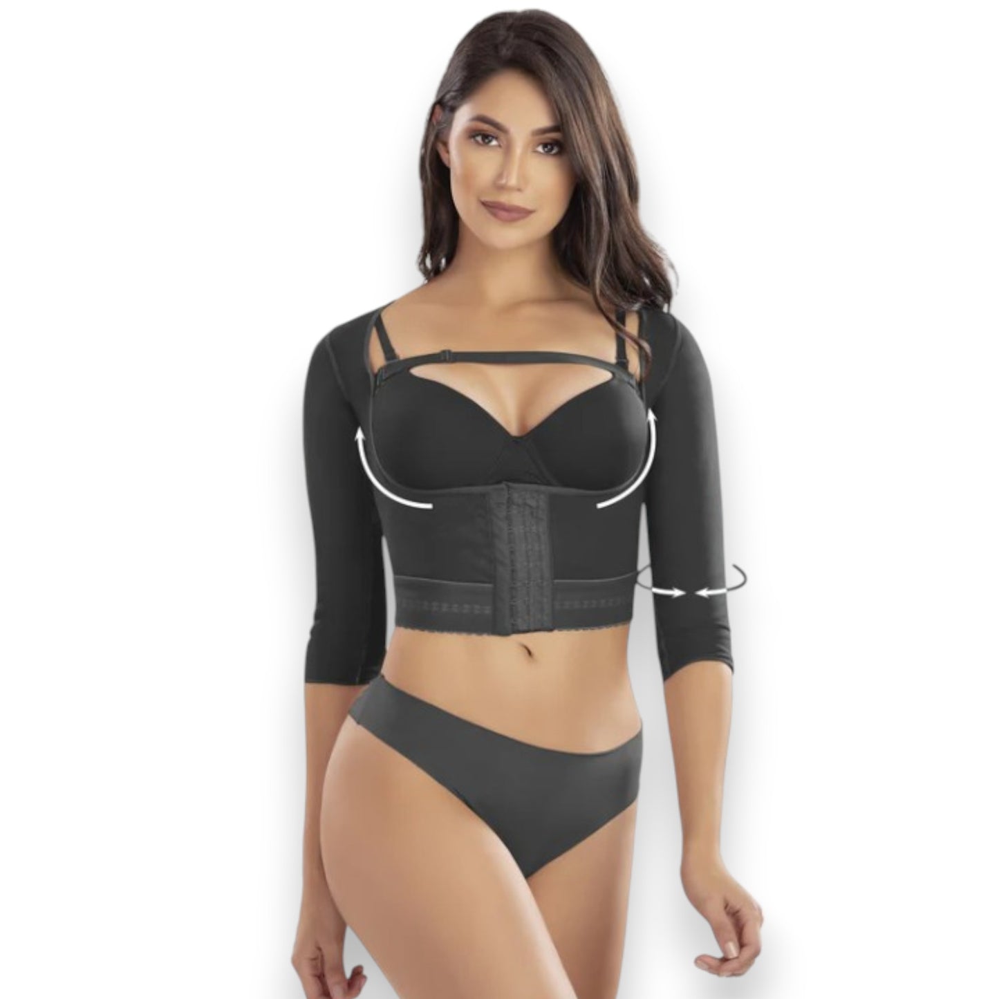 Faja colombiana corrector de espalda con mangas #3087 Romanza