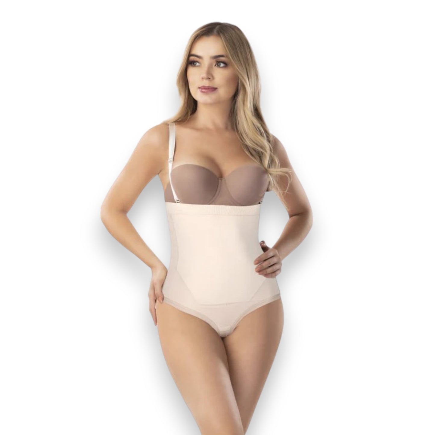 Faja colombiana Body strapless con broches perineal senos libres #114 Romanza