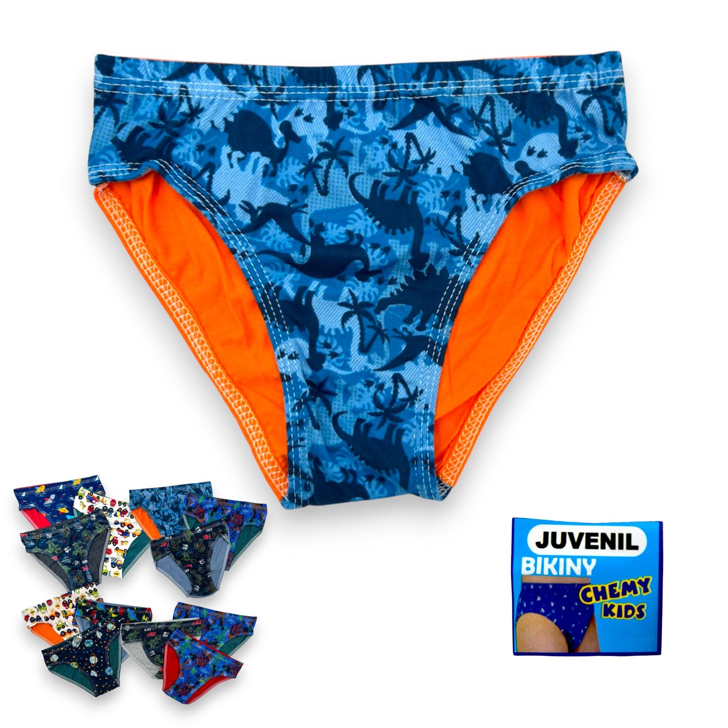 Bikini de algodón estampado surtido infantil Emi paquete de 12