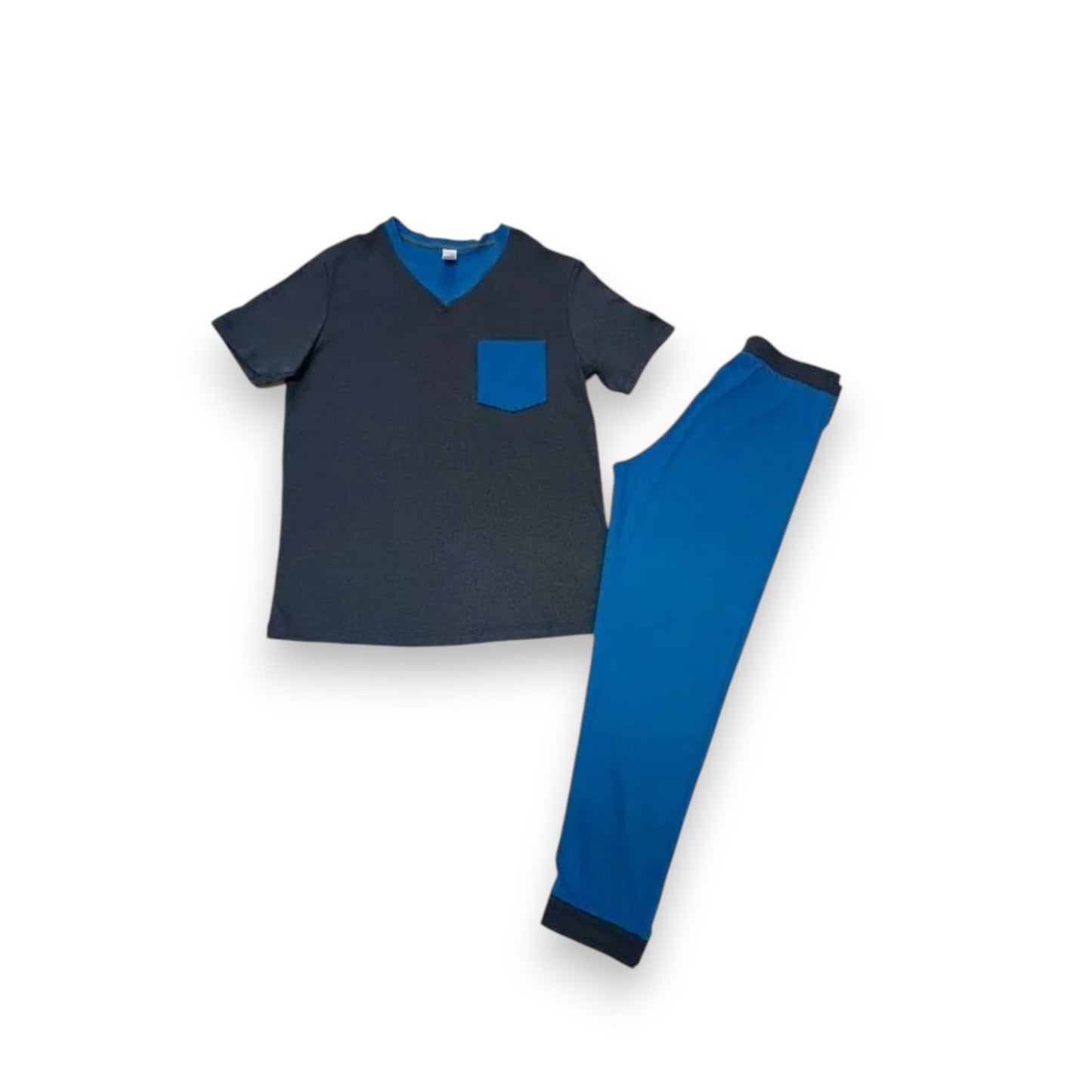 Pijama suave manga corta set 2 piezas azul rey caballero #100021 Luk