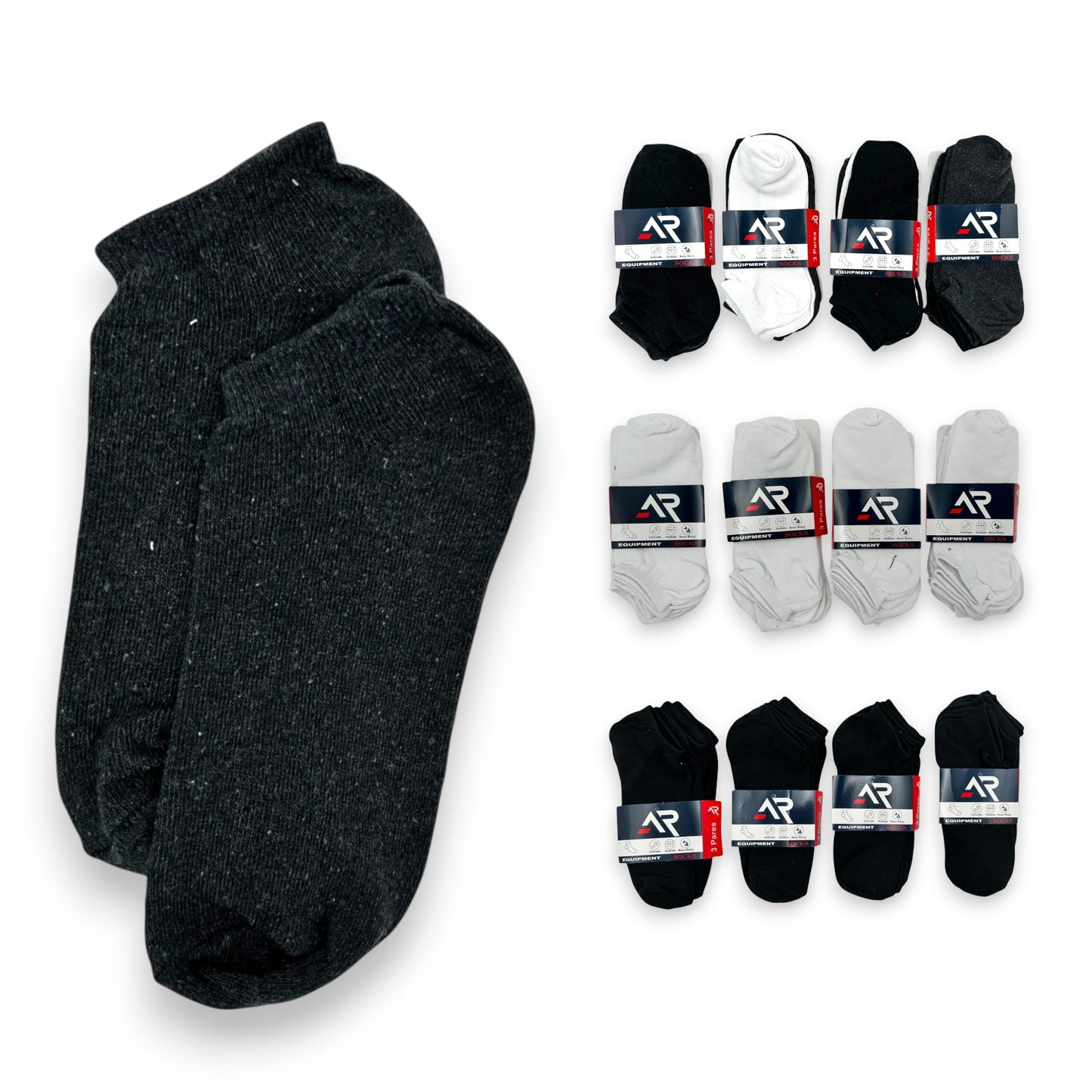 Tin corto de algodón liso unitalla unisex AR paquete de 12