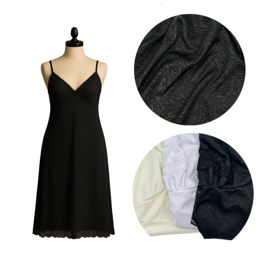 Camisón o fondo completo abajo de la rodilla tela yakar dama