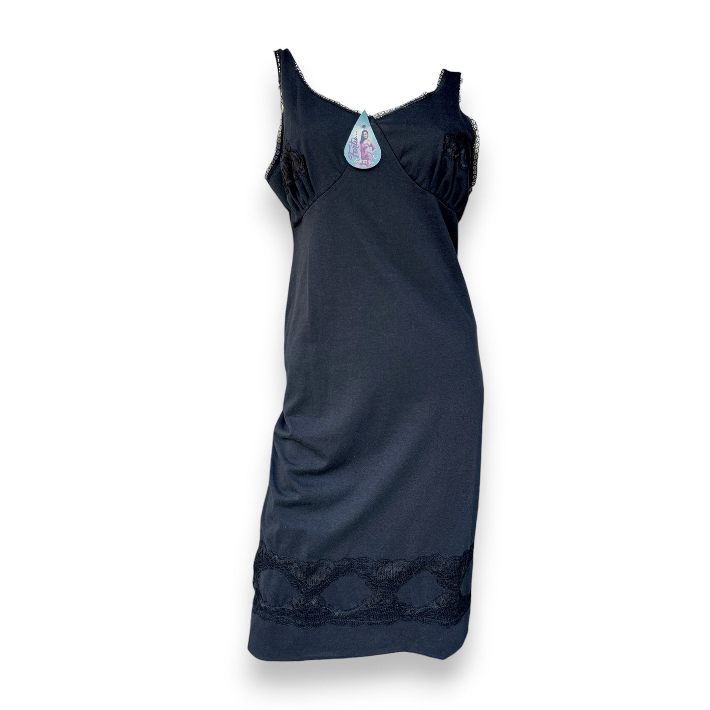 Camisón o fondo completo arriba de la rodilla de algodón dama