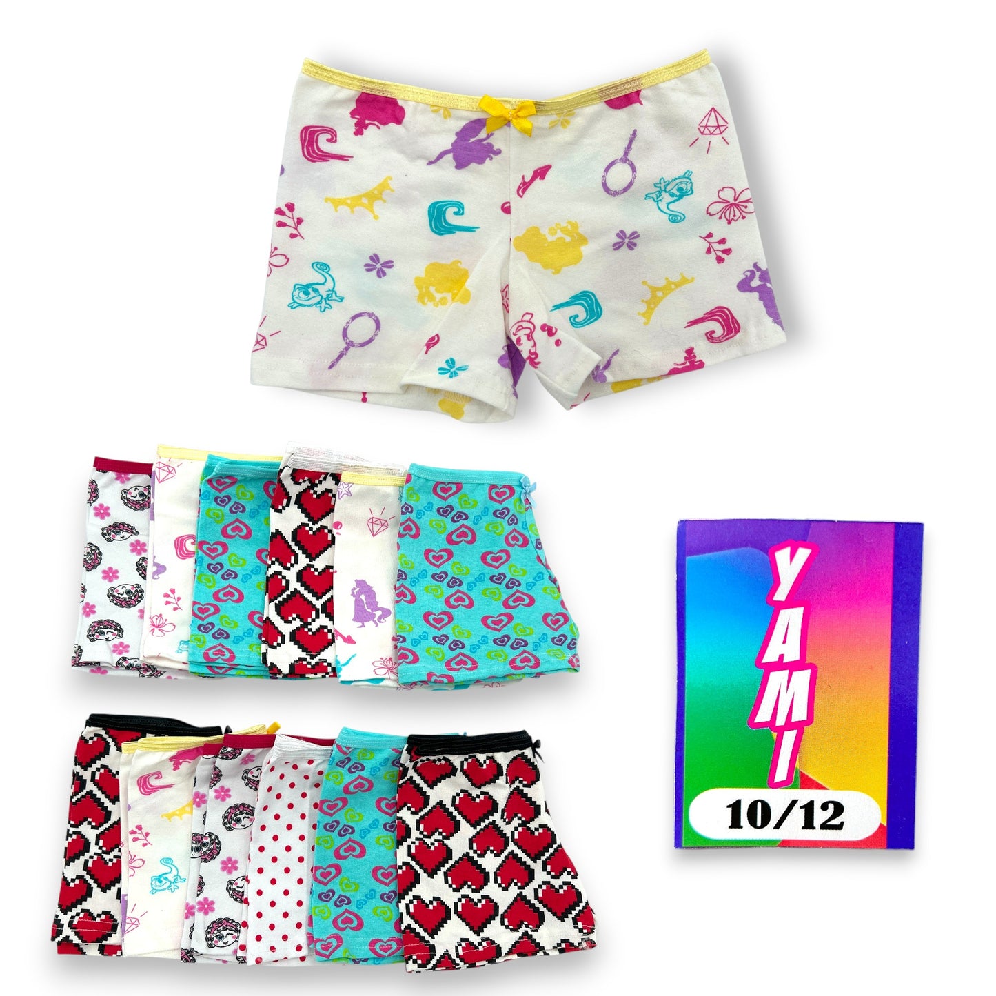 Boxer económico estampado niña Fedai paquete de 12