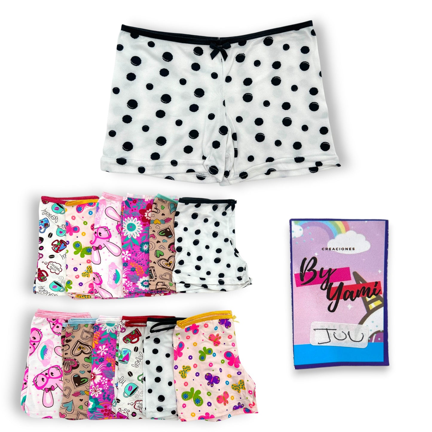 Boxer económico estampado niña Fedai paquete de 12