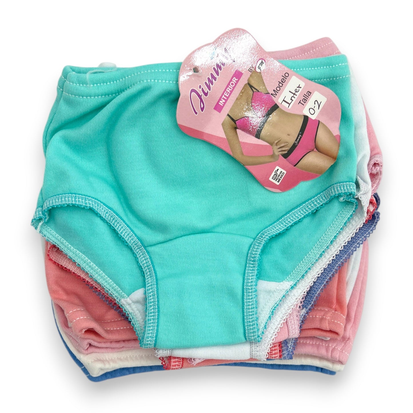 Pantaleta económica inter surtida niña Jimmy paquete de 12