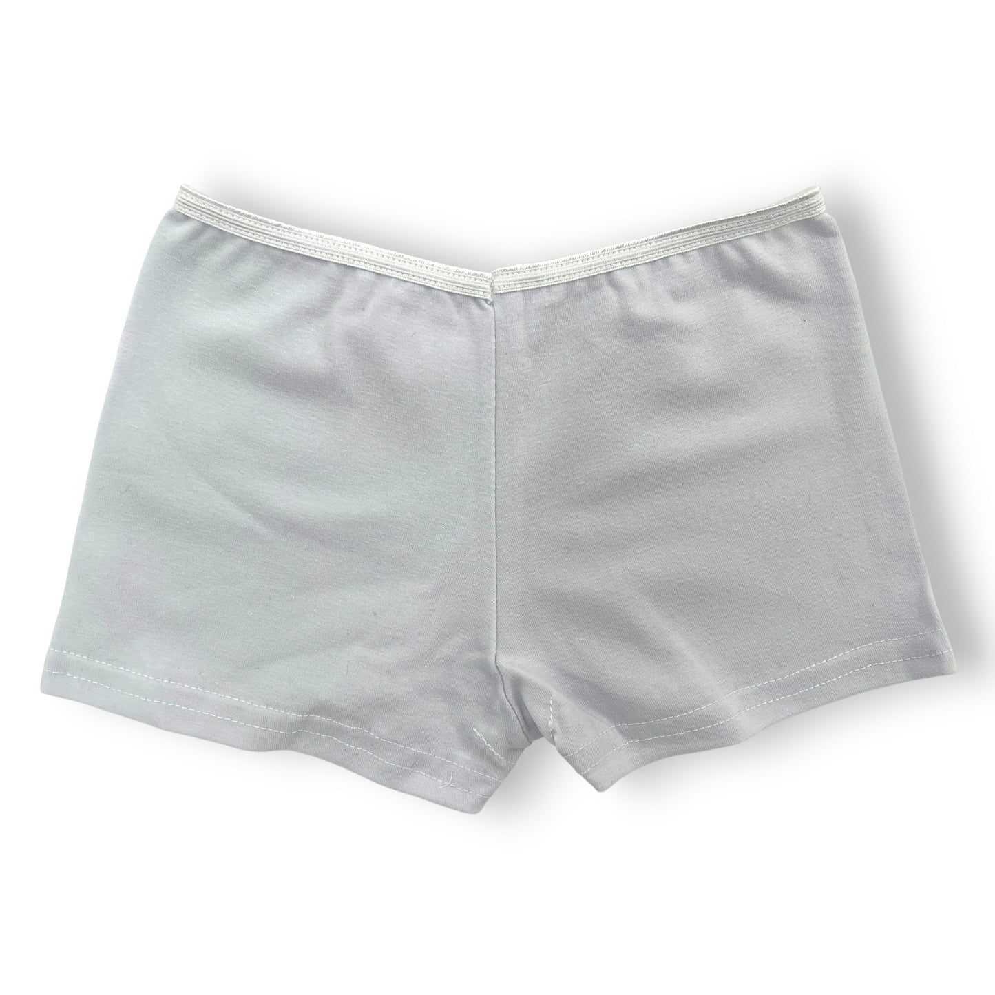 Boxer largo de algodón liso blanco niña D&R paquete de 6