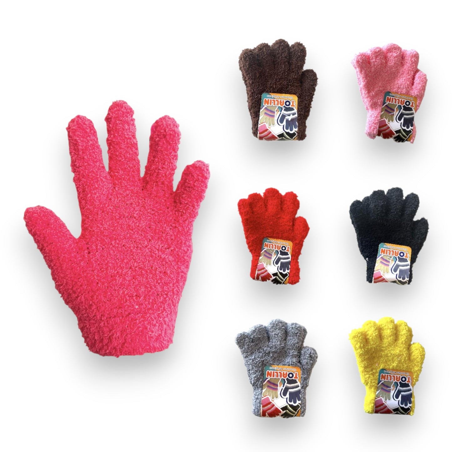 Guante toallin surtido varios colores Magic paquete de 6