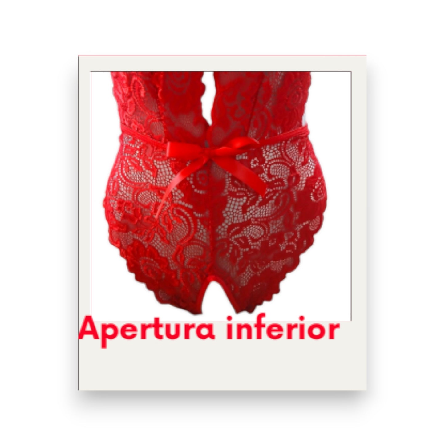 Body de encaje rojo unitalla dama Mod. Bonita Kimesk