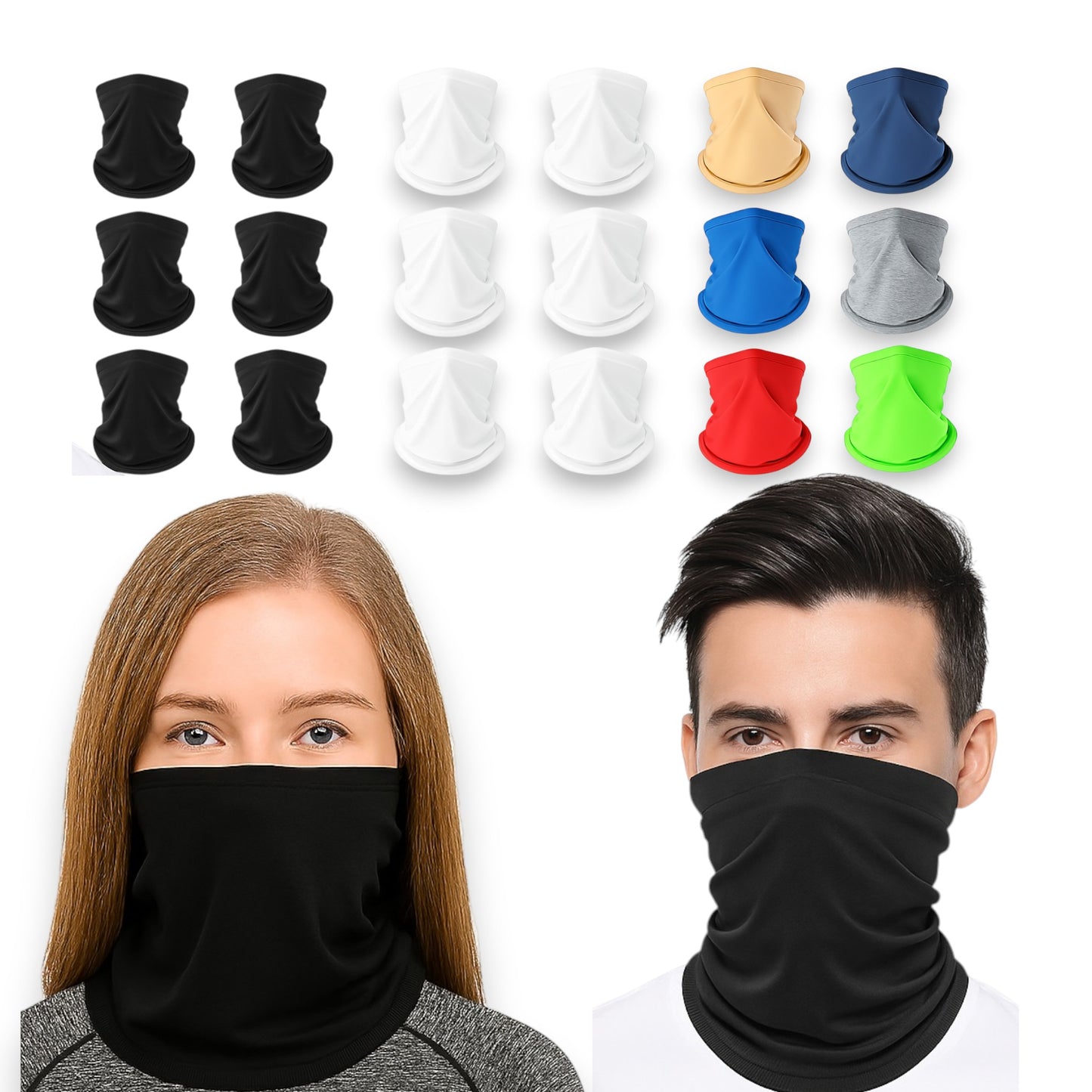 Buff mascarilla multifuncional poliéster unitalla Ross paquete de 12