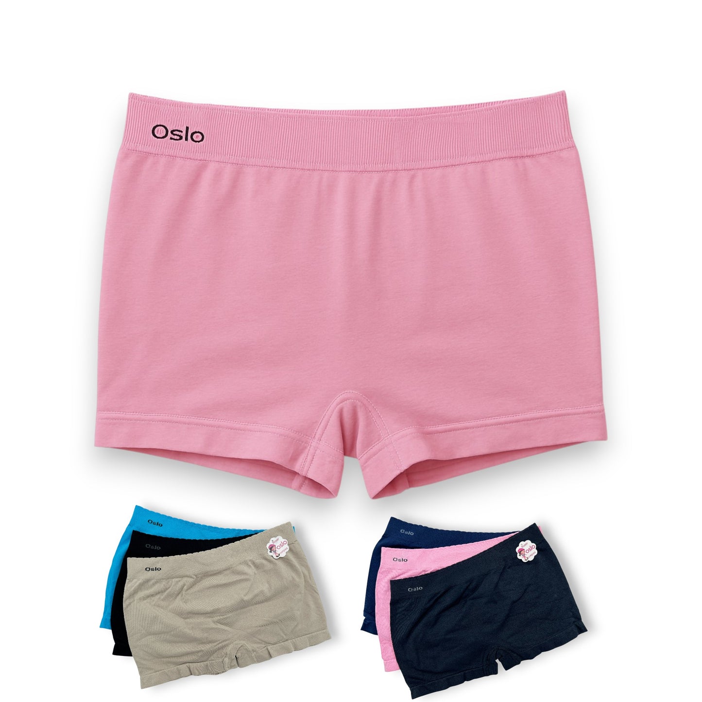 Boxer liso de microfibra surtido niña juvenil Oslo paquete de 6
