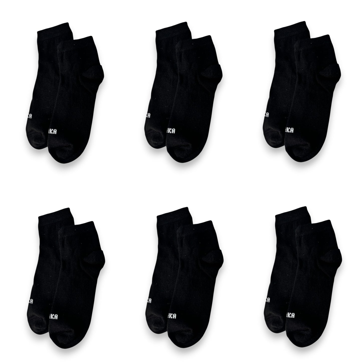 Tines cortos negros computarizado leka dama paquete de 6