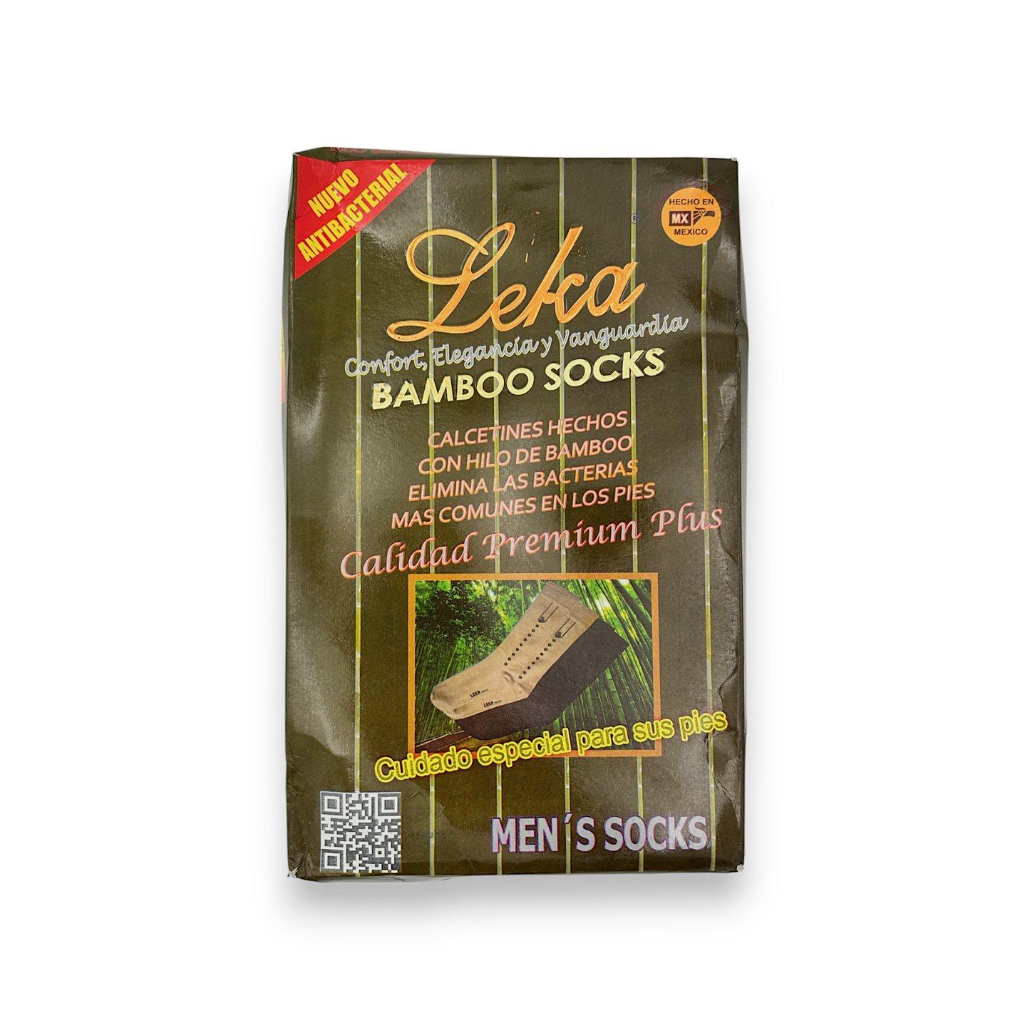 Calcetines de bambú premium antibacteriales leka caballero paquete de 6
