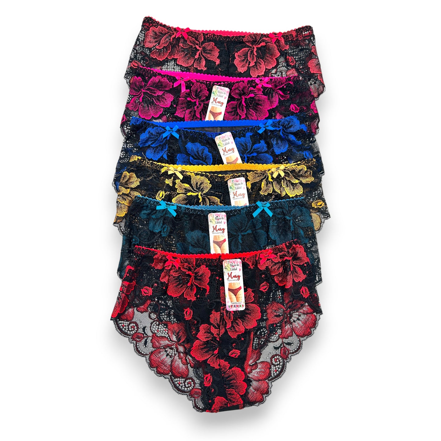 Bikini de encaje surtido unitalla dama #B13 Mary Paquete de 6