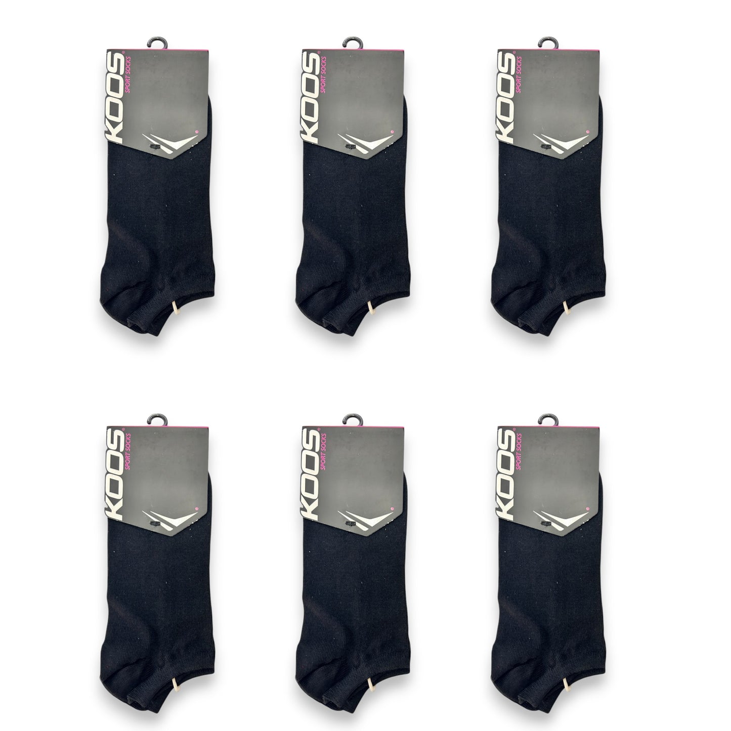 Tin talonero liso sin felpa dama Koos paquete de 6