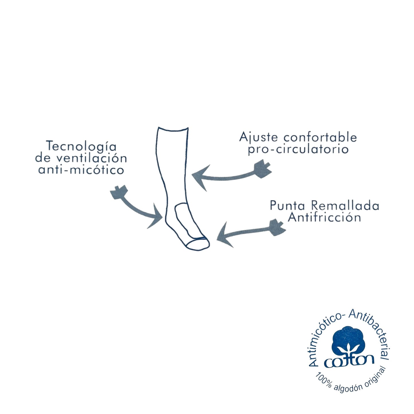 Calcetines estampados diabético Jandry paquete de 6