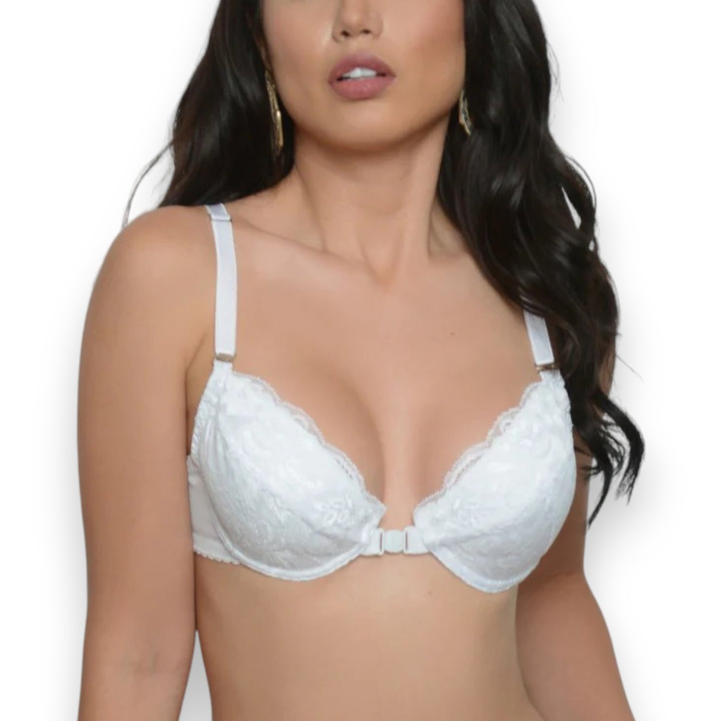Brassier strapless media copa con finos detalles de encaje dama #661