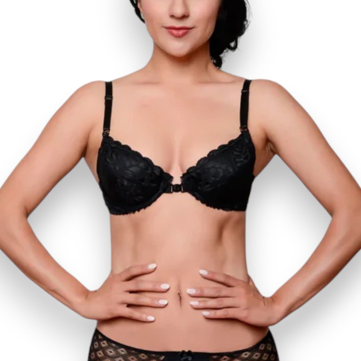 Brassier strapless media copa con finos detalles de encaje dama #661