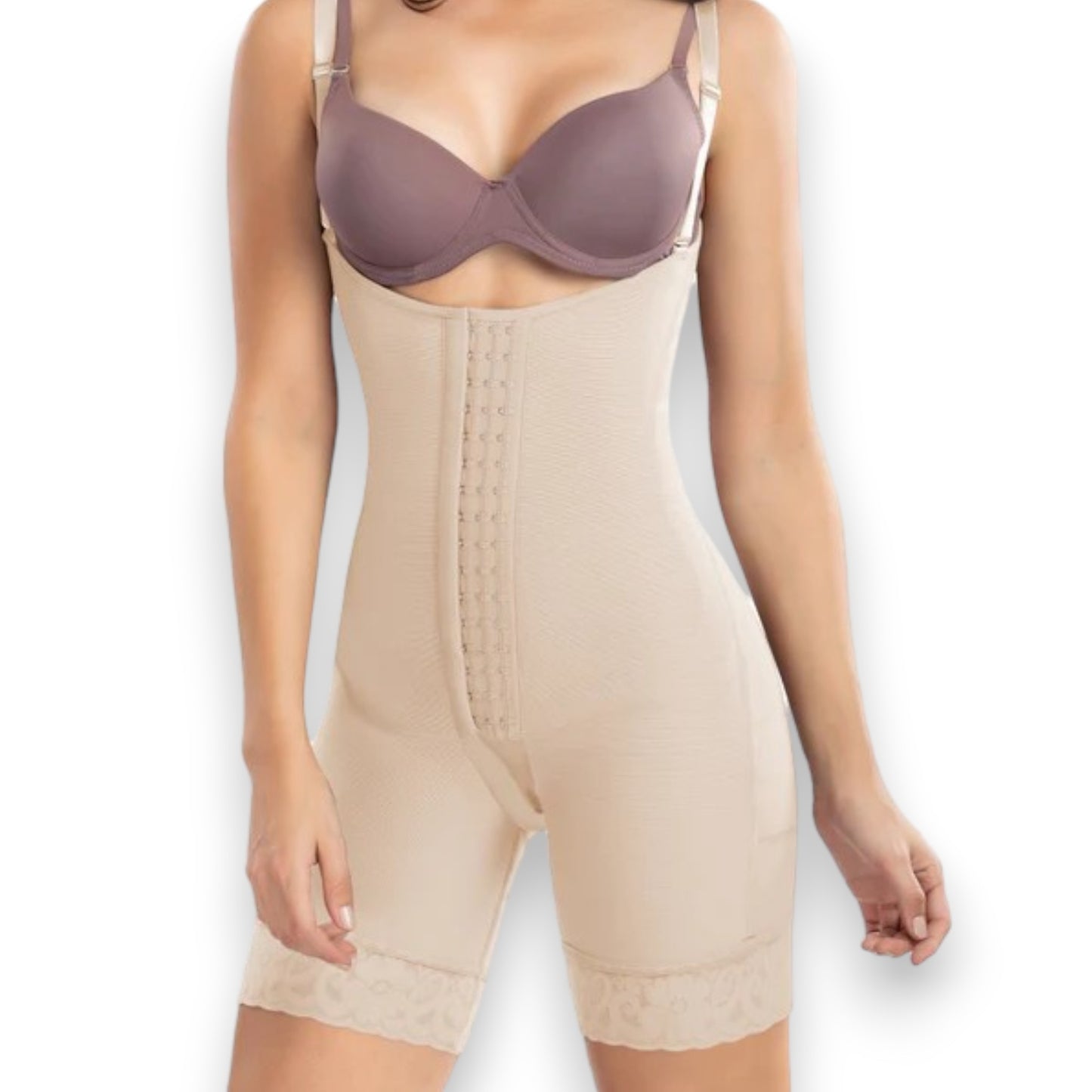Faja colombiana short senos libres con broches #3174 Romanza