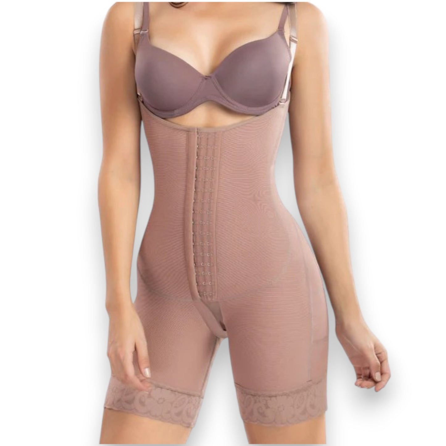 Faja colombiana short senos libres con broches #3174 Romanza