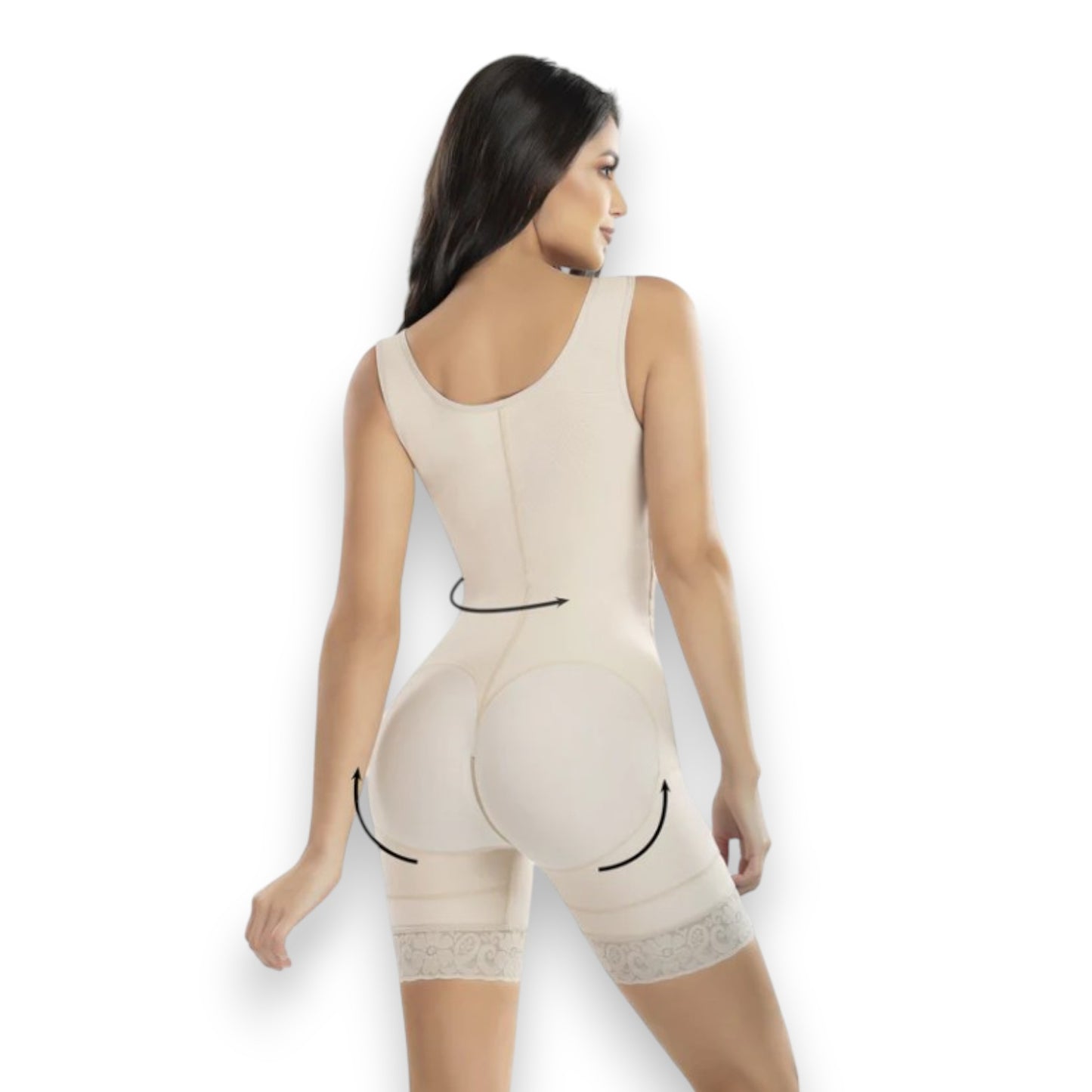 Faja colombiana short senos libres con broches en hombros #3099 Romanza