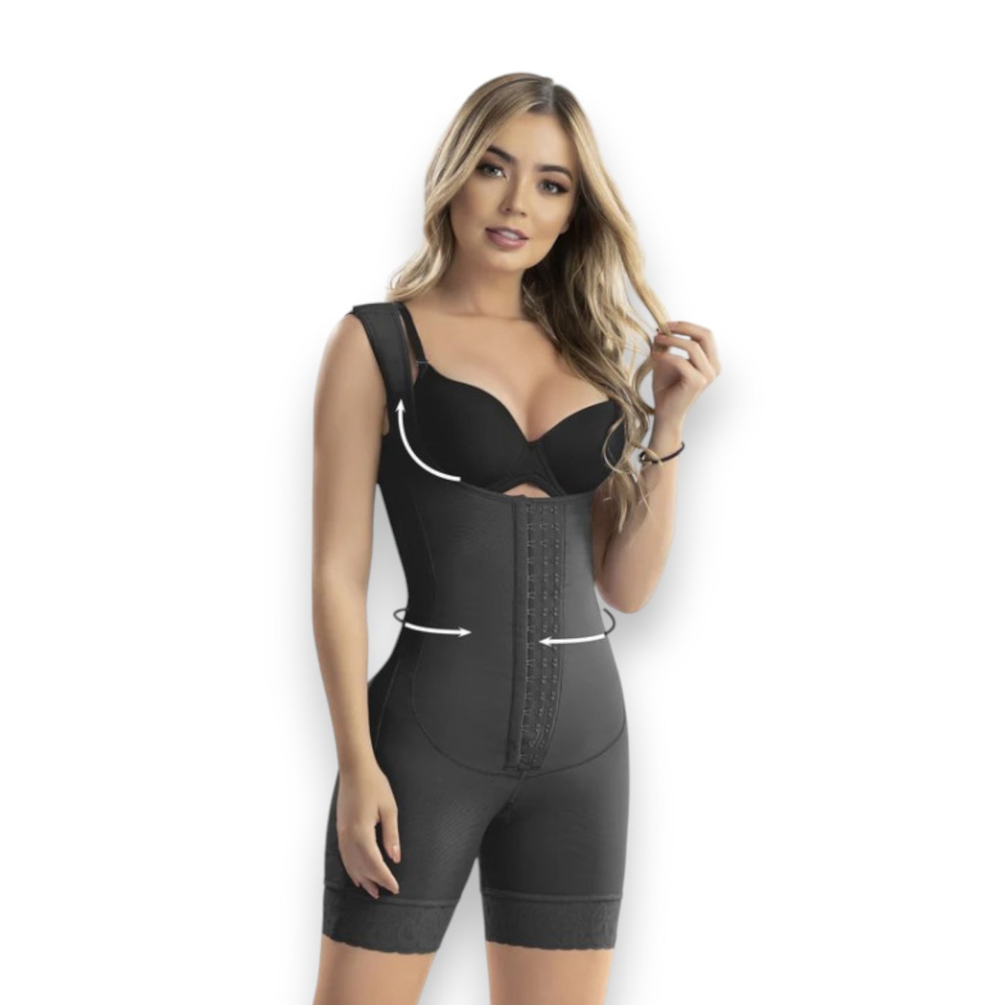 Faja colombiana short senos libres con broches en hombros #3099 Romanza