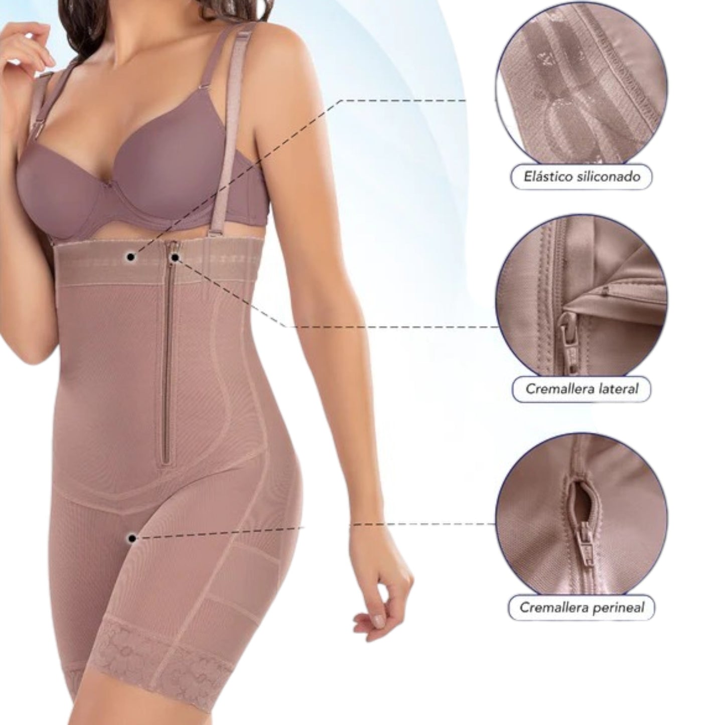 Faja colombiana short strapless #3081 Romanza