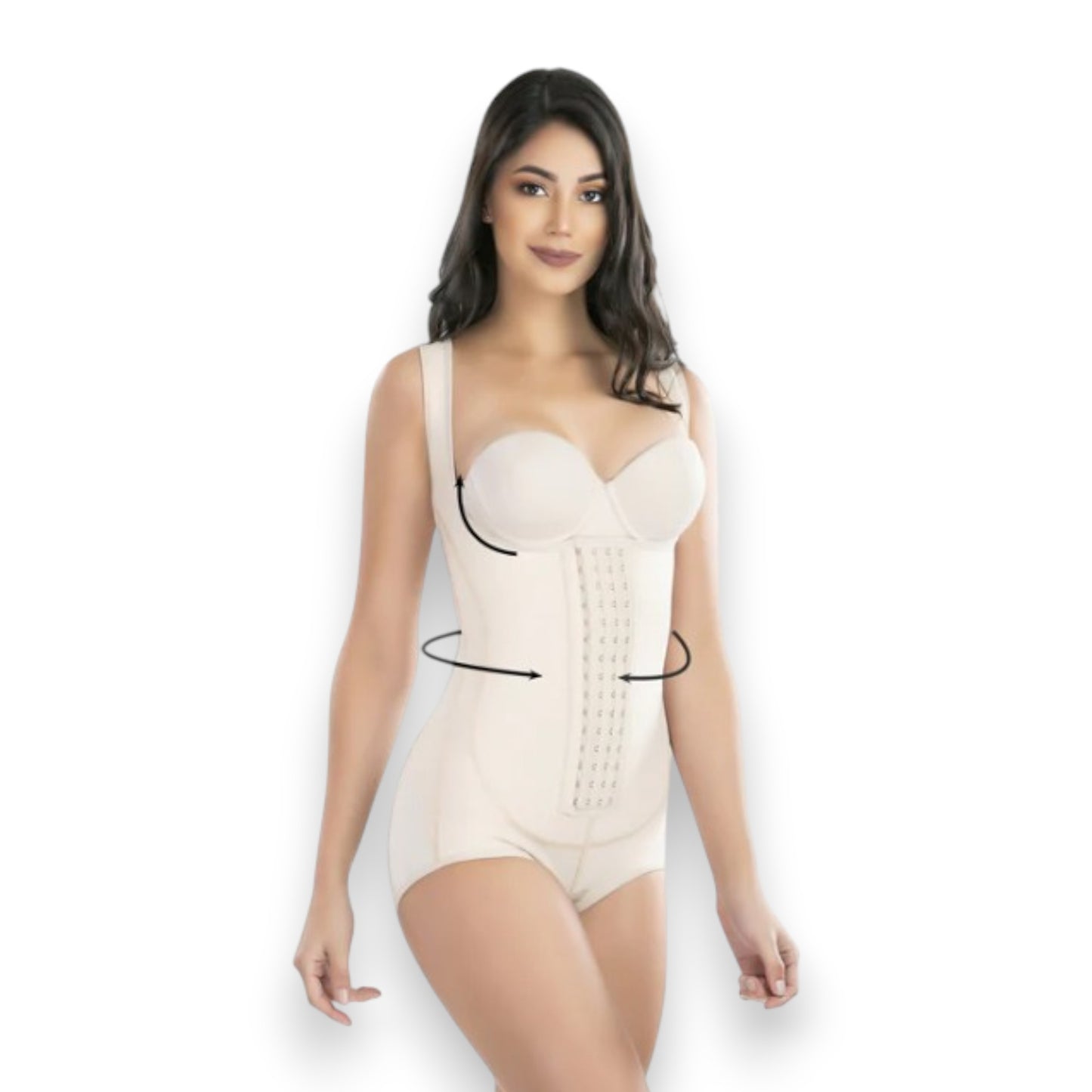Faja colombiana body postquirúrgico 4 líneas de broches #3201 Roamanza